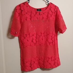 Shannon Ford New York Red Lace Top